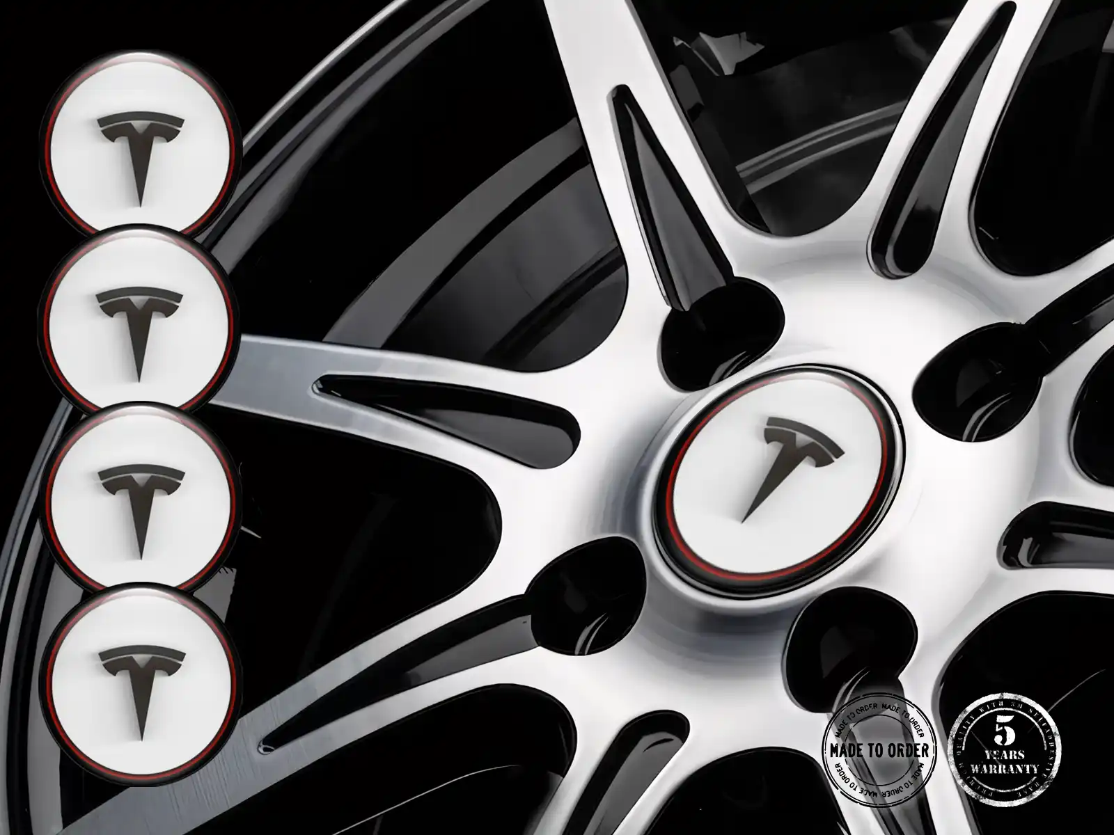 Tesla Radaufkleber Stil Rennsport-Silikon-Badges